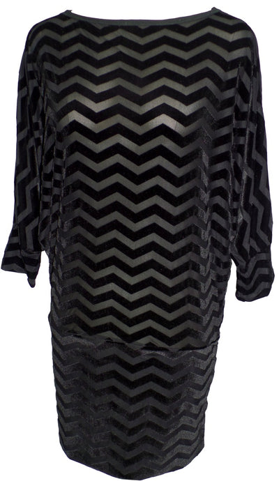 “Geometric Burnout” Short Dress