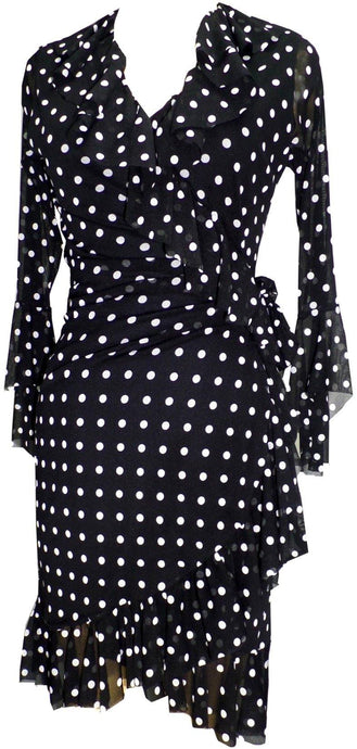 Mini Dots Wrap Around Dress - Petit Pois by Viviana G