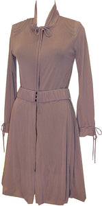 Zipper Front Dress Coat