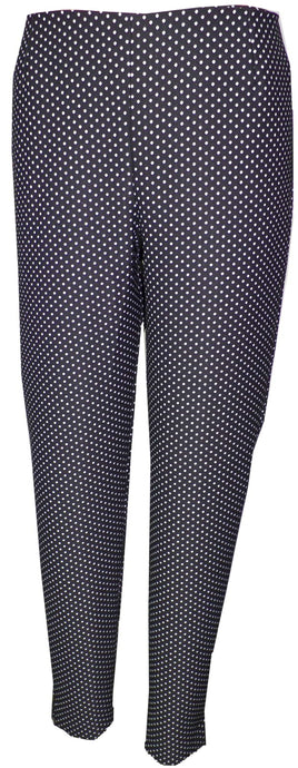 Mini Dots Recycled Pique Slim Pants With Back Zipper