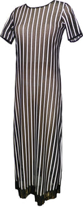 Black Stripe T-Shirt Dress - Petit Pois by Viviana G