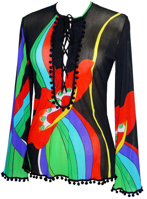 Seaweed Flower Tunic Top - Petit Pois by Viviana G