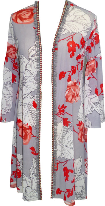 Valentines Kimono with Pompoms - Petit Pois by Viviana G