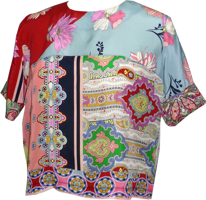 Victorian Style Short Crew Top - Petit Pois by Viviana G