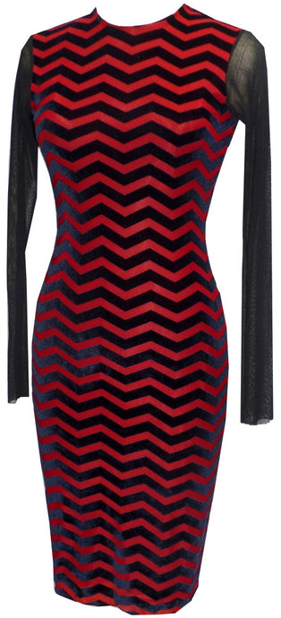 Zigzag Crew Neck Dress